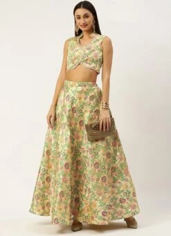 Skirt From Beige Art Silk Jacquard Co Ords Set After Six Wear -Deals Chic Lehenga Store Beige Art Silk Jacquard Co Ords Set IWBS02211097 u