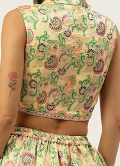 Skirt From Beige Art Silk Jacquard Co Ords Set After Six Wear -Deals Chic Lehenga Store Beige Art Silk Jacquard Co Ords Set IWBS02211097 rrc2