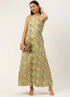 Beige Art Silk Jacquard Dress Festive Wear -Deals Chic Lehenga Store Beige Art Silk Jacquard Dress DRBS02212490 u