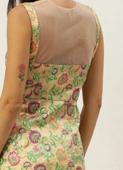 Beige Art Silk Jacquard Dress Festive Wear -Deals Chic Lehenga Store Beige Art Silk Jacquard Dress DRBS02212490 rrc2