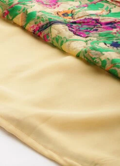 Beige Art Silk Jacquard Pleated Yoke Gown Wedding Wear -Deals Chic Lehenga Store Beige Art Silk Jacquard Pleated Yoke Gown IWBS02212539 rrc3