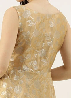 Beige Brocade Boat Neck Flared Dress Festive Wear 13 Beige Brocade Boat Neck Flared Dress Festive Wear -Deals Chic Lehenga Store Beige Brocade Boat Neck Flared Dress DRBS02105387 rrc2