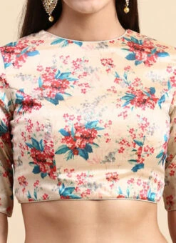 Beige Cotton Silk Digital Printed Blouse Festive Wear -Deals Chic Lehenga Store Beige Cotton Silk Digital Printed Blouse BLBS02303835 rrc4