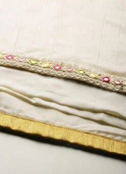 Beige N Yellow Embroidered Pleated Dress Festive Wear -Deals Chic Lehenga Store Beige N Yellow Embroidered Pleated Dress DRBS02108629 rrc4