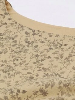 Beige Printed Rayon Boat Neck Maxi Dress After Six Wear -Deals Chic Lehenga Store Beige Printed Rayon Boat Neck Maxi Dress DRBS02101821 rrc1