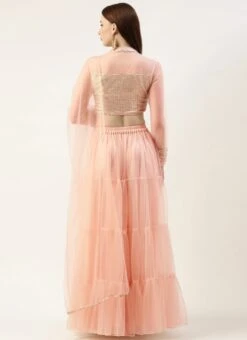 Dupatta From Beige Sequins Embroidered Tiered Lehenga Set After Six Wear 11 Dupatta From Beige Sequins Embroidered Tiered Lehenga Set After Six Wear -Deals Chic Lehenga Store Beige Sequins Embroidered Tiered Lehenga Set GHBS02211199 b