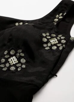 Dupatta From Black Chinon Embroidered N Sequins Gharara Set After Six Wear -Deals Chic Lehenga Store Black Chinon Embroidered N Sequins Gharara Set SLBS02209627 rrc2