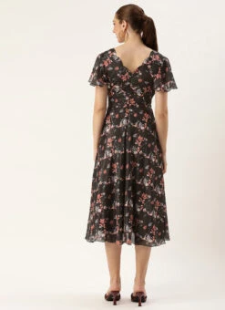 Black Chinon Side Cut Out Dress After Six Wear -Deals Chic Lehenga Store Black Chinon Side Cut Out Dress DRBS02308941 b