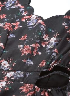 Black Chinon Side Cut Out Dress After Six Wear -Deals Chic Lehenga Store Black Chinon Side Cut Out Dress DRBS02308941 rrc1