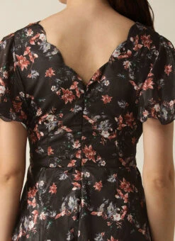 Black Chinon Side Cut Out Dress After Six Wear -Deals Chic Lehenga Store Black Chinon Side Cut Out Dress DRBS02308941 rrc2