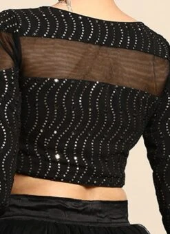 Black Embroidered Blouse Festive Wear -Deals Chic Lehenga Store Black Embroidered Blouse BLBS02305178 rrc2