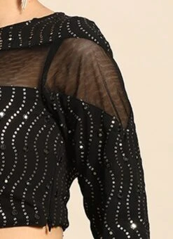 Black Embroidered Blouse Festive Wear -Deals Chic Lehenga Store Black Embroidered Blouse BLBS02305178 rrc3