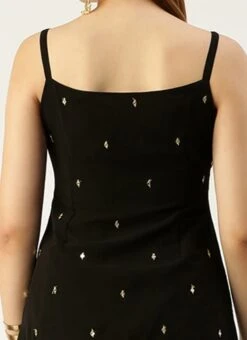 Top From Black Embroidered Georgette Gharara Set After Six Wear -Deals Chic Lehenga Store Black Embroidered Georgette Gharara Set IWBS02301100 rrc2 1