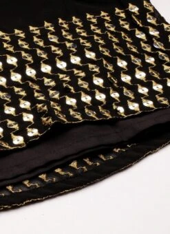 Top From Black Embroidered Georgette Gharara Set After Six Wear -Deals Chic Lehenga Store Black Embroidered Georgette Gharara Set IWBS02301100 rrc4 1