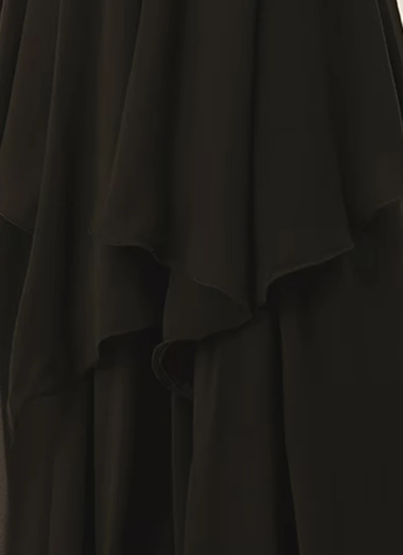 Black Embroidered Halter Neck Gown Festive Wear 7 Black Embroidered Halter Neck Gown Festive Wear - Image 7