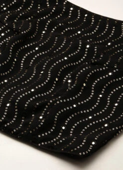 Dupatta From Black Embroidered Sequins Lehenga After Six Wear -Deals Chic Lehenga Store Black Embroidered Sequins Lehenga GHBS02301689 rrc1