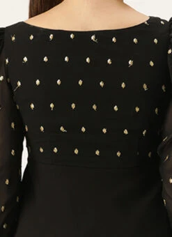 Black Georgette Embroidered Layered Dress Party Wear 13 Black Georgette Embroidered Layered Dress Party Wear -Deals Chic Lehenga Store Black Georgette Embroidered Layered Dress DRBS02305155 rrc2