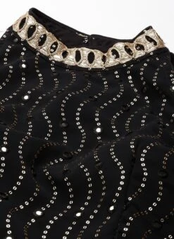 Black Georgette Sequins Gown Party Wear 11 Black Georgette Sequins Gown Party Wear -Deals Chic Lehenga Store Black Georgette Sequins Gown IWBS02301761 rrc1