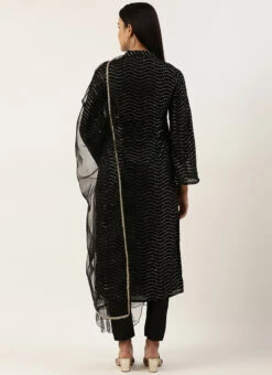 Bottom From Black Georgette Sequins Narrow Straight Pant Suit After Six Wear -Deals Chic Lehenga Store Black Georgette Sequins Narrow Straight Pant Suit SLBS02211248 b