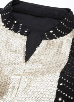 Top From Black Georgette Sequins Narrow Straight Pant Suit After Six Wear -Deals Chic Lehenga Store Black Georgette Sequins Narrow Straight Pant Suit SLBS02211248 rrc1 1