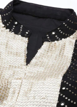 Bottom From Black Georgette Sequins Narrow Straight Pant Suit After Six Wear -Deals Chic Lehenga Store Black Georgette Sequins Narrow Straight Pant Suit SLBS02211248 rrc1