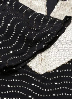 Dupatta From Black Georgette Sequins Narrow Straight Pant Suit After Six Wear -Deals Chic Lehenga Store Black Georgette Sequins Narrow Straight Pant Suit SLBS02211248 rrc3 2