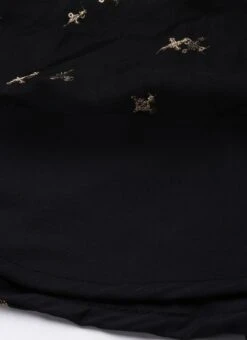 Black Net Embroidered One Shoulder Gown Party Wear -Deals Chic Lehenga Store Black Net Embroidered One Shoulder Gown IWBS02204712 rrc4