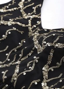 Black Net Embroidered V Neck Gown Festive Wear -Deals Chic Lehenga Store Black Net Embroidered V Neck Gown IWBS02302274 rrc1