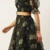 Skirt From Black Organza Printed Co Ords Set After Six Wear