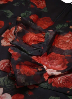 Black Organza Ruffle Dress Party Wear -Deals Chic Lehenga Store Black Organza Ruffle Dress DRBS02203563 rrc3