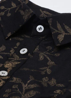 Black Printed Rayon High N Low Dress After Six Wear -Deals Chic Lehenga Store Black Printed Rayon High N Low Dress DRBS02102845 rrc1