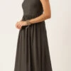 Black Rayon Ankle Length Dress After Six Wear