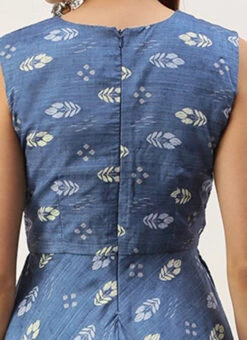 Blue Art Silk Digital Printed Dress After Six Wear -Deals Chic Lehenga Store Blue Art Silk Digital Printed Dress DRBS02210956 rrc2