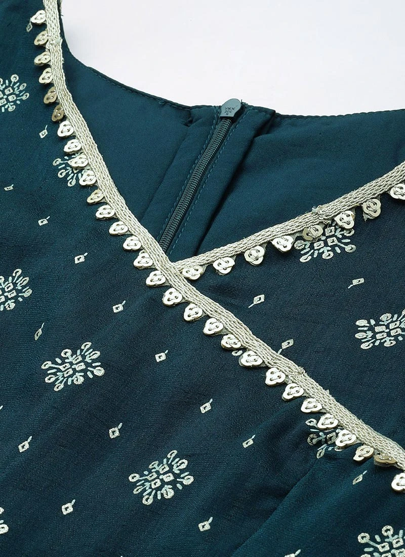 Bottom From Blue Art Silk Layered Gharara Suit After Six Wear 5 Bottom From Blue Art Silk Layered Gharara Suit After Six Wear - Image 5
