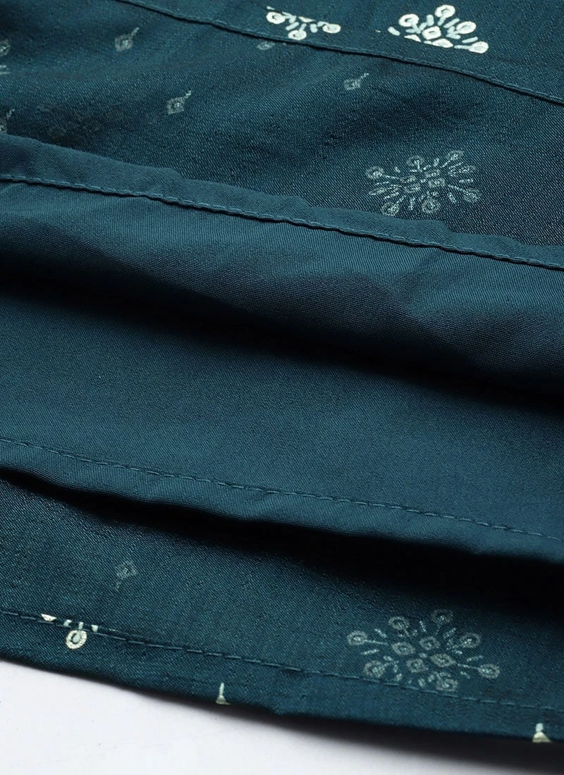 Dupatta From Blue Art Silk Layered Gharara Suit After Six Wear 8 Dupatta From Blue Art Silk Layered Gharara Suit After Six Wear - Image 8