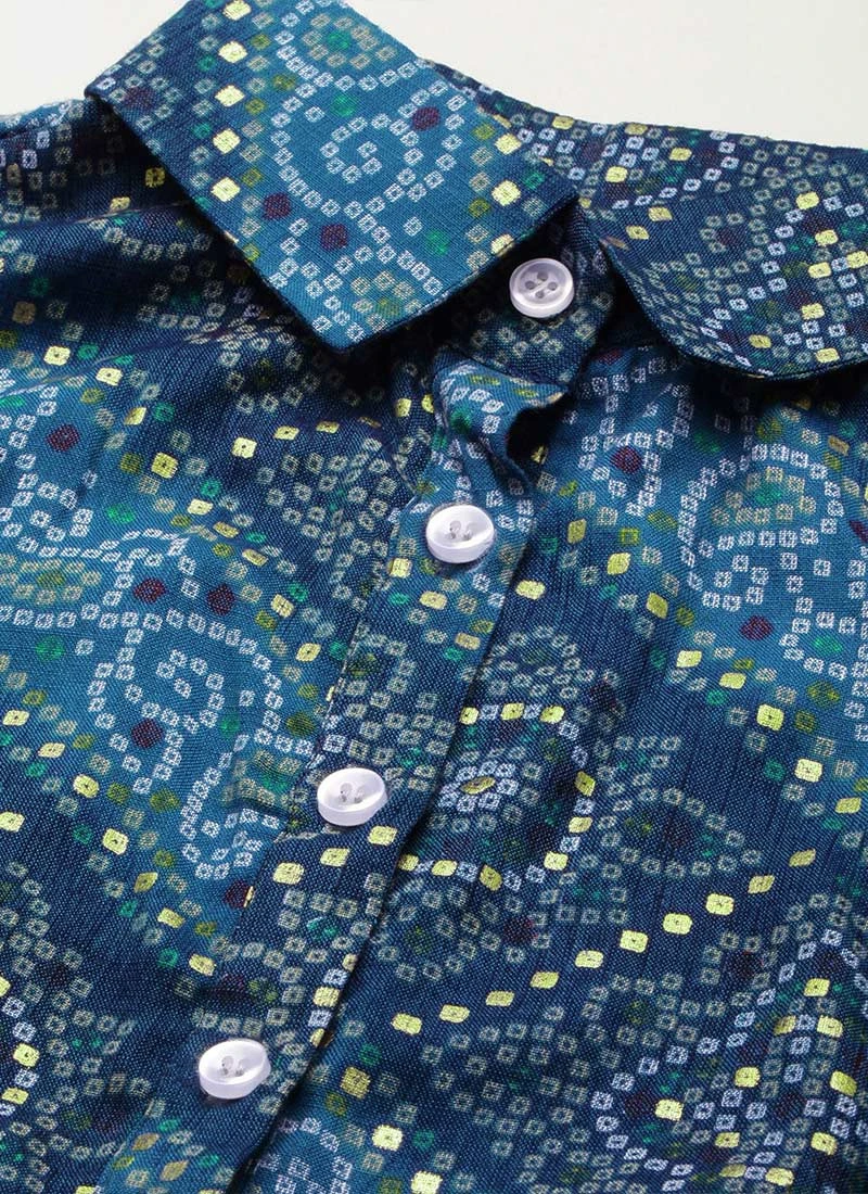 Blue Chanderi Art Silk Handkerchief Style Dress After Six Wear Festive Wear 7 Blue Chanderi Art Silk Handkerchief Style Dress After Six Wear Festive Wear - Image 7