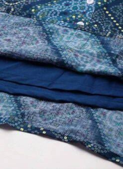 Blue Chanderi Art Silk Handkerchief Style Dress After Six Wear 15 Blue Chanderi Art Silk Handkerchief Style Dress After Six Wear -Deals Chic Lehenga Store Blue Chanderi Art Silk Handkerchief Style Dress DRBS02203499 rrc4