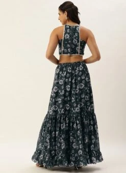 Skirt From Blue Chinon Digital Printed Co Ords Set After Six Wear 11 Skirt From Blue Chinon Digital Printed Co Ords Set After Six Wear -Deals Chic Lehenga Store Blue Chinon Digital Printed Co Ords Set IWBS02302450 b