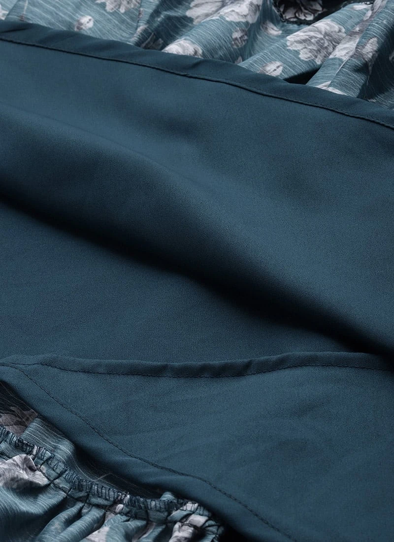 Skirt From Blue Chinon Digital Printed Co Ords Set After Six Wear 8 Skirt From Blue Chinon Digital Printed Co Ords Set After Six Wear - Image 8