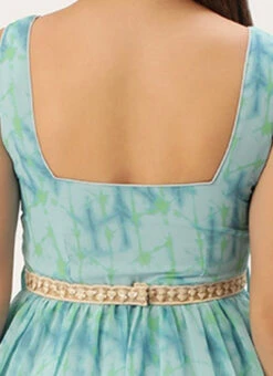 Blue Digital Print Tiered Dress Festive Wear 13 Blue Digital Print Tiered Dress Festive Wear -Deals Chic Lehenga Store Blue Digital Print Tiered Dress DRBS02303916 rrc2