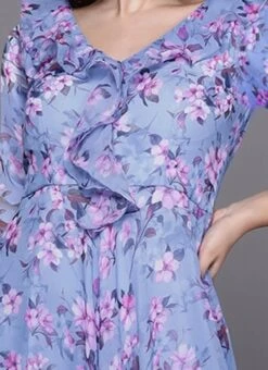 Blue Digital Print V Neck Gown Party Wear 12 Blue Digital Print V Neck Gown Party Wear -Deals Chic Lehenga Store Blue Digital Print V Neck Gown IWBS02308956 rrc1