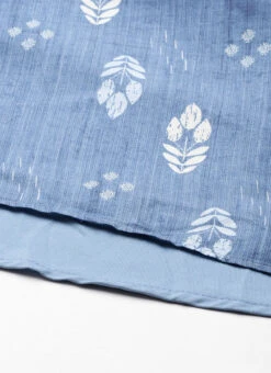 Blue Digital Printed Jacket Style Jumpsuit Festive Wear -Deals Chic Lehenga Store Blue Digital Printed Jacket Style Jumpsuit DRBS02212636 rrc4