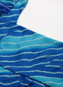 Blue Digital Printed Organza Dress After Six Wear -Deals Chic Lehenga Store Blue Digital Printed Organza Dress DRBS02205866 rrc1