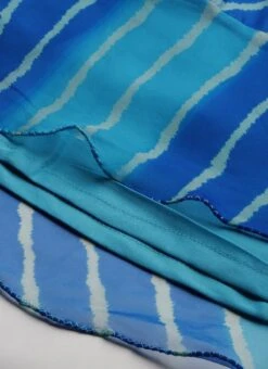 Blue Digital Printed Organza Dress Party Wear After Six Wear -Deals Chic Lehenga Store Blue Digital Printed Organza Dress DRBS02205866 rrc4 1