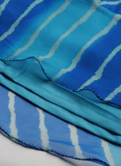 Blue Digital Printed Organza Dress After Six Wear -Deals Chic Lehenga Store Blue Digital Printed Organza Dress DRBS02205866 rrc4