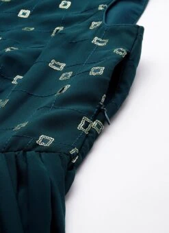 Blue Embroidered Georgette Dress Festive Wear -Deals Chic Lehenga Store Blue Embroidered Georgette Dress DRBS02305142 rrc4