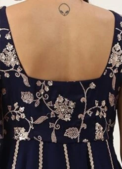 Blue Embroidered Kali Gown Party Wear -Deals Chic Lehenga Store Blue Embroidered Kali Gown IWBS02202359 rrc2