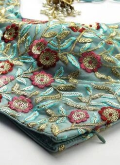 Blue Embroidered Ruffles Style Lehenga Set Festive Wear -Deals Chic Lehenga Store Blue Embroidered Ruffles Style Lehenga Set GHBS02203518 rrc1