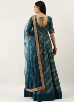 Blue Floor Length Anarkali Suit Festive Wear -Deals Chic Lehenga Store Blue Floor Length Anarkali Suit SLBS02201279 b