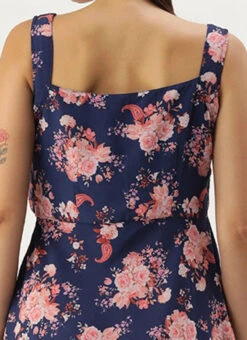 Blue Georgette Digital Printed Dress Party Wear -Deals Chic Lehenga Store Blue Georgette Digital Printed Dress DRBS02302298 rrc2